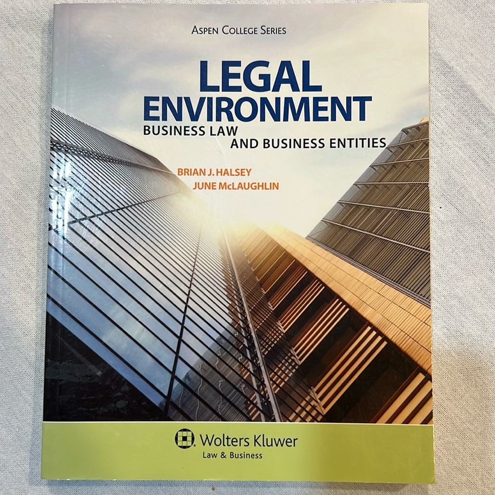 Legal Environment Business Law & Business Environment Like New condition